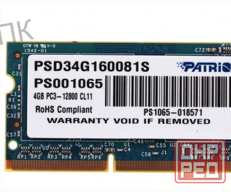 Оперативная Память Sodimm Patriot Signature [psd34g160081s] 4 гб - арт:4177 Макеевка - изображение 2