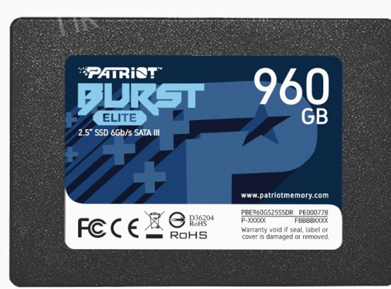 Ssd Patriot Sata Iii 960gb Pbe960gs25ssdr Burst Elite 2.5" - арт:6837 Макеевка