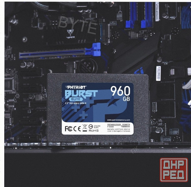 Ssd Patriot Sata Iii 960gb Pbe960gs25ssdr Burst Elite 2.5" - арт:6837 Макеевка - изображение 2