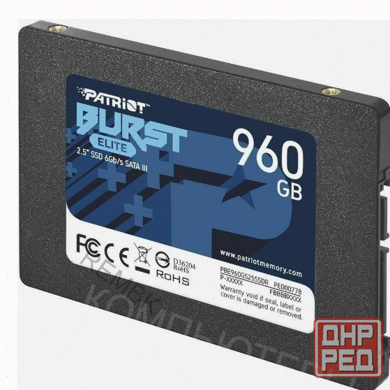 Ssd Patriot Sata Iii 960gb Pbe960gs25ssdr Burst Elite 2.5" - арт:6837 Макеевка - изображение 1