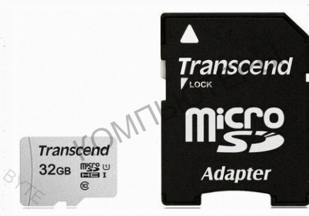 Карта Памяти 32gb Transcend ts32gusd300s-a Microsdhc Class 10 u1 300s + Адаптер - арт:3515 Макеевка