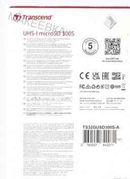 Карта Памяти 32gb Transcend ts32gusd300s-a Microsdhc Class 10 u1 300s + Адаптер - арт:3515 Макеевка
