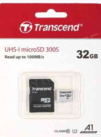 Карта Памяти 32gb Transcend ts32gusd300s-a Microsdhc Class 10 u1 300s + Адаптер - арт:3515 Макеевка