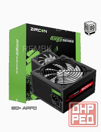 Блок Питания Atx Zircon Gti-600 80+ (черный 600w 20+4pin 4+4pin 2*6+2pin 6*sata 3*molex в - арт:1160 Макеевка - изображение 1