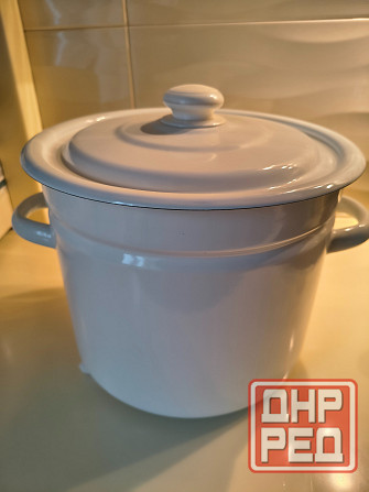 Кастрюля эмалированная, 10 л новая. Цена снижена Донецк - изображение 2