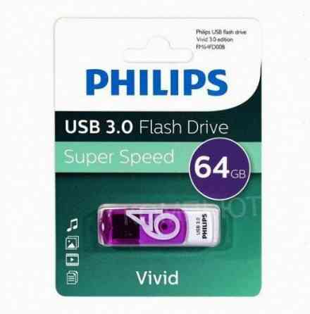 Флеш Накопитель 64gb Philips Vivid3.0 64gb, Usb 3.0 Фиолетовый (fm64fd00b/97) - арт:6630 Макеевка