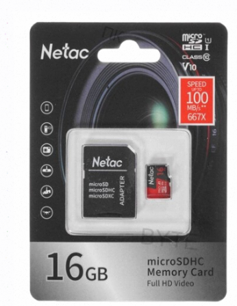 Карта Памяти Netac p500 Pro Microsdhc 16gb Сlass 10 Uhs-i 100mb/s + Adp (nt02p500pro-016g - арт:2904 Макеевка