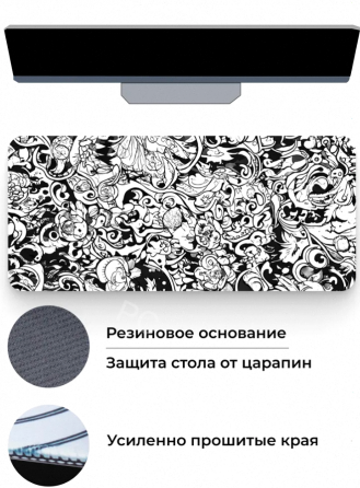 Коврик Для Мышки Gaming Loot Xxl (900x400x3), Белый, Темно-синий - арт:4562 Макеевка