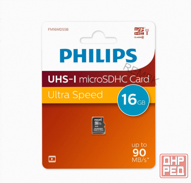 Флеш Карта Microsd 16gb Philips High Speed Microsdhc Class 10 90mb/s - арт:2751 Макеевка - изображение 1
