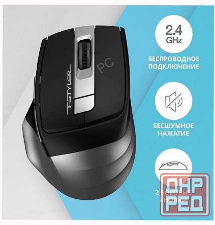 Мышь a4tech Fstyler fg35s Серый/черный, Оптическая, Разрешение Сенсора 2000dpi, Беспровод - арт:9113 Макеевка - изображение 1