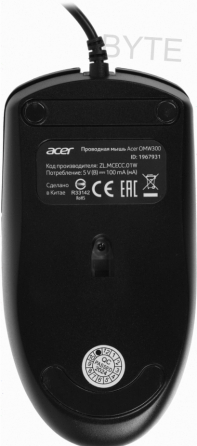 Мышь Acer Omw300 Черный (1200dpi) Usb (3 Кнопки) - арт:4982 Макеевка