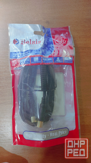 Антенный кабель готовый вelsis BW 1171 тв вилка - тв розетка, GOLD, с ф/фильтром, 1.8,2,3,5 и метров Донецк - изображение 1