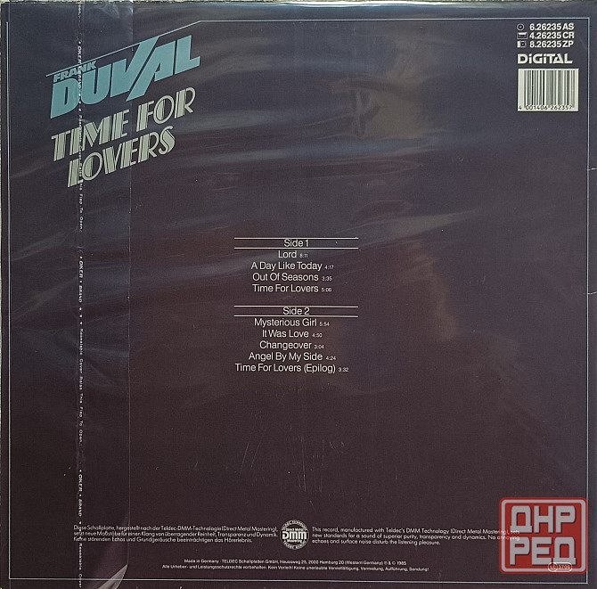 Виниловая пластинка LP "Frank Duval" - Time For Lovers - Донецк - изображение 2