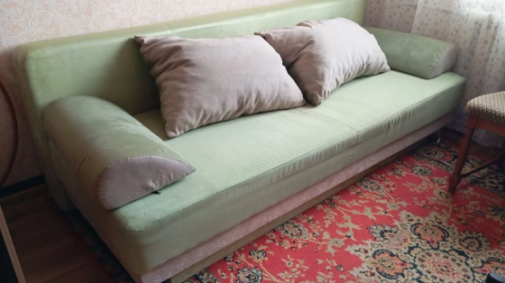 диван раскладной с подушками, зелёный Макеевка