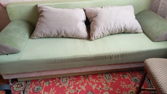 диван раскладной с подушками, зелёный Макеевка