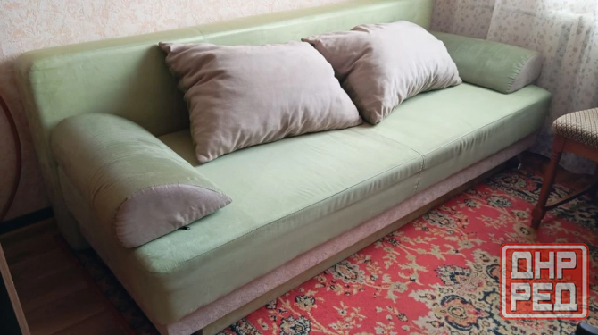 диван раскладной с подушками, зелёный Макеевка - изображение 4