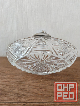 Конфетница, хрусталь с серебряной ручкой Донецк - изображение 3