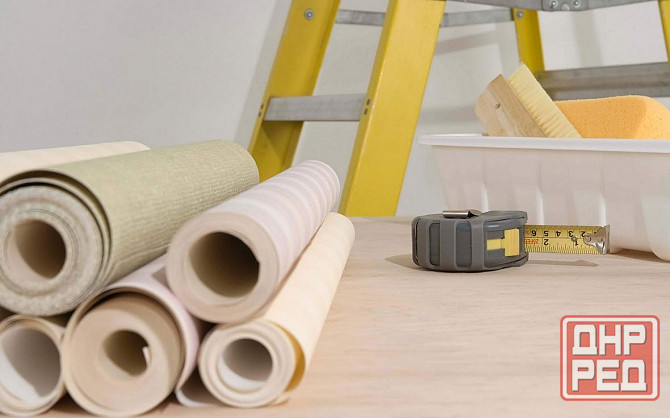 Поклейка обоев, Строительные работы Макеевка - изображение 1