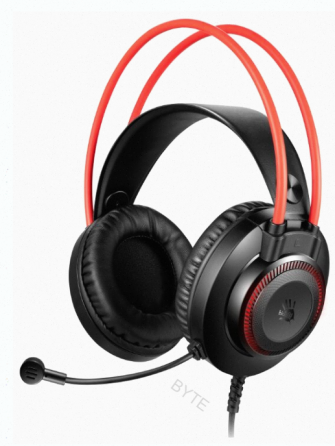 Наушники с Микрофоном a4tech Bloody g200s Черный/красный 2м Мониторные Usb Оголовье (g200 - арт:5046 Макеевка