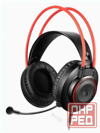 Наушники с Микрофоном a4tech Bloody g200s Черный/красный 2м Мониторные Usb Оголовье (g200 - арт:5046 Макеевка - изображение 1