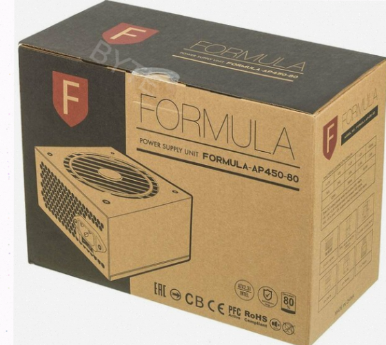 Блок Питания Formula Atx 450w Formula-ap450-80 80 Plus White (20+4pin) Apfc 120mm Fan 7xs - арт:7972 Макеевка