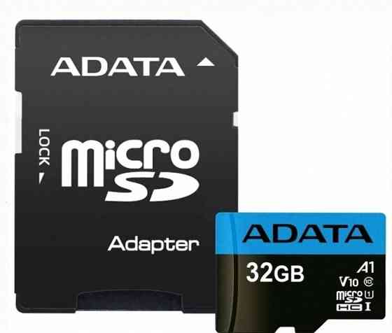 Adata Карта Памяти 32гб Adata Ausdh32guicl10a1-ra1 Microsdhc Uhs-i Class10 + Адаптер - арт:2334 Макеевка