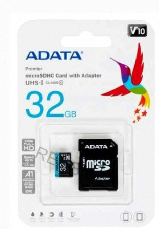 Adata Карта Памяти 32гб Adata Ausdh32guicl10a1-ra1 Microsdhc Uhs-i Class10 + Адаптер - арт:2334 Макеевка