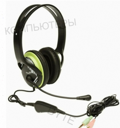 Компьютерная Гарнитура Genius hs-400a, Черный/зеленый - арт:7159 Макеевка