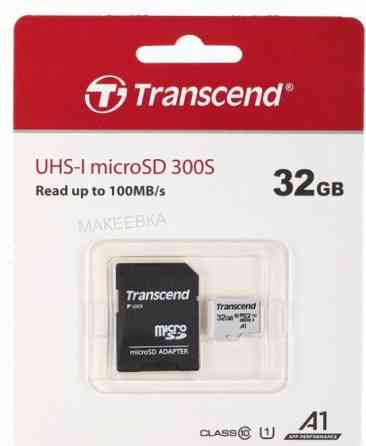 Карта Памяти 32gb Transcend ts32gusd300s-a Microsdhc Class 10 u1 300s + Адаптер - арт:4998 Макеевка
