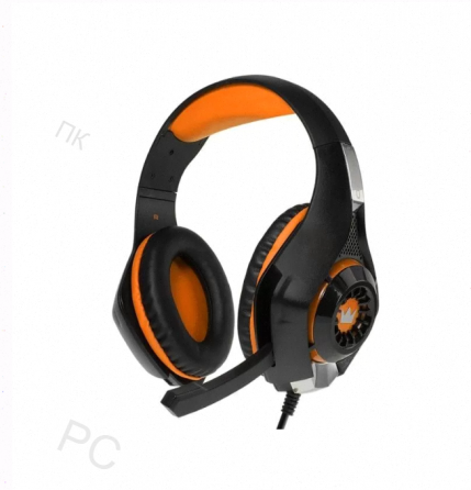 Наушники Crown Cmgh-101t, Игровые, Полноразмерные, Микрофон, 3.5 мм, 2.1 м, чёрно-оранжев - арт:4193 Макеевка