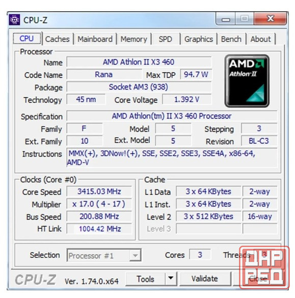 Топовый трехядерник Athlon II X3 460 Донецк - изображение 2