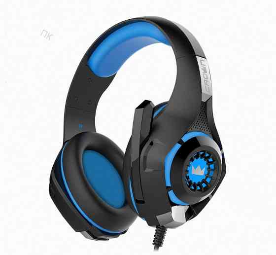 Игровые Наушники Проводные с Микрофоном Crown Micro Cmgh-101t чёрный/синий - арт:5487 Макеевка