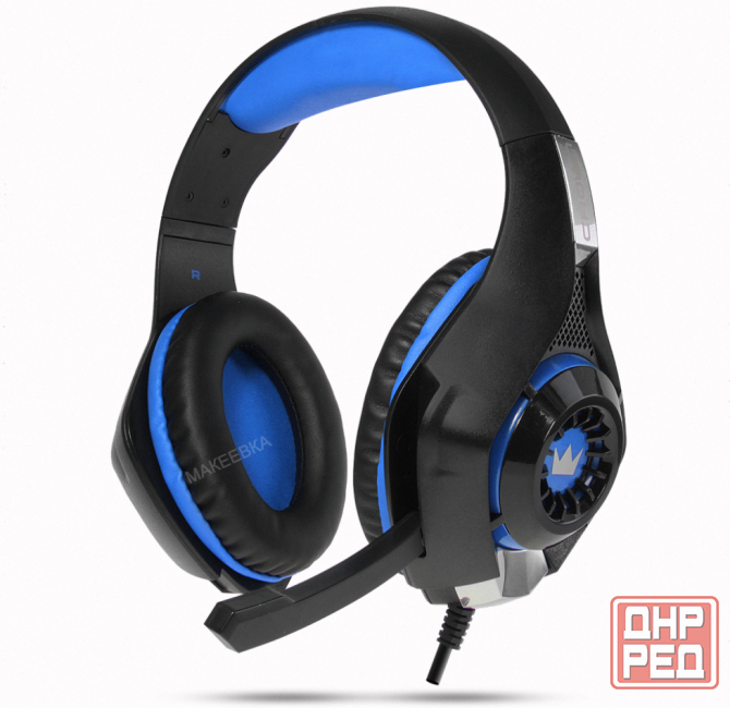 Игровые Наушники Проводные с Микрофоном Crown Micro Cmgh-101t чёрный/синий - арт:5487 Макеевка - изображение 1