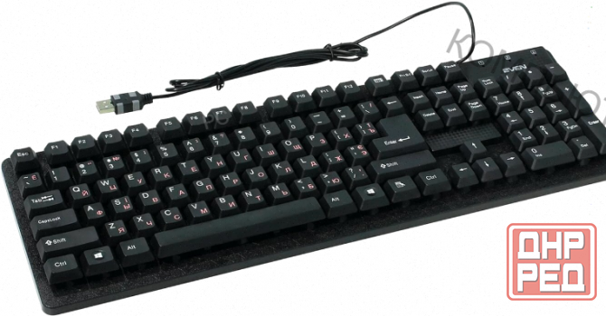 Клавиатура Sven Проводная Standard 301, Usb, 104 Клавиши, Черная (sv-03100301ub) - арт:5822 Макеевка - изображение 1