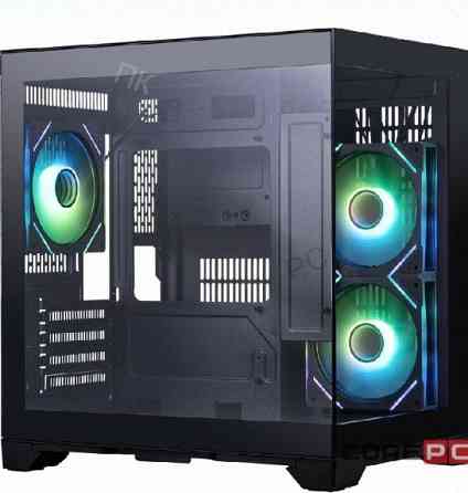 Корпус 1stplayer Megaview mv5-tp Argb Black (mv5-tp-bk-2fc7r-1fc7) / Matx / 3x120mm Argb - арт:3588 Макеевка