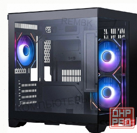 Корпус 1stplayer Megaview mv5-tp Argb Black (mv5-tp-bk-2fc7r-1fc7) / Matx / 3x120mm Argb - арт:3588 Макеевка - изображение 1