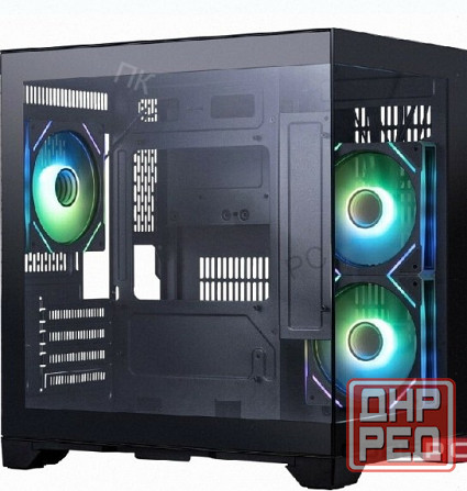 Корпус 1stplayer Megaview mv5-tp Argb Black (mv5-tp-bk-2fc7r-1fc7) / Matx / 3x120mm Argb - арт:3588 Макеевка - изображение 4