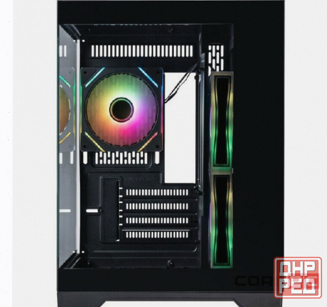 Корпус 1stplayer Megaview mv5-tp Argb Black (mv5-tp-bk-2fc7r-1fc7) / Matx / 3x120mm Argb - арт:3588 Макеевка - изображение 3