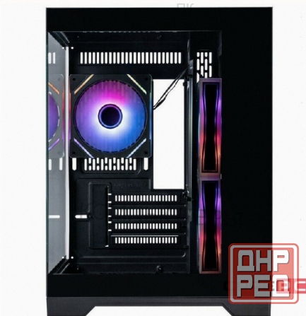 Корпус 1stplayer Megaview mv5-tp Argb Black (mv5-tp-bk-2fc7r-1fc7) / Matx / 3x120mm Argb - арт:3588 Макеевка - изображение 2