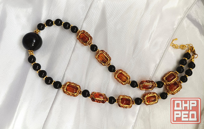 Колье -Янтарная ночь- Донецк - изображение 4