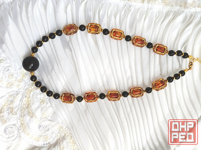 Колье -Янтарная ночь- Донецк - изображение 2
