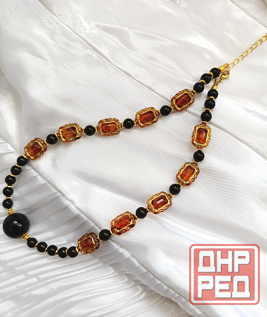 Колье -Янтарная ночь- Донецк - изображение 3
