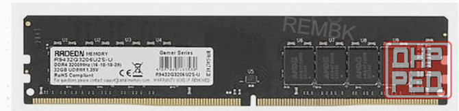 Оперативная Память Dimm Ddr4 Amd 32гб 3200 Мгц cl16 r9432g3206u2s-u - арт:2441 Макеевка - изображение 1