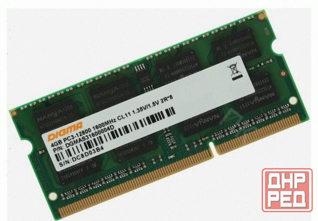 Память 4gb 1600mhz Digma Dgmas31600004d Rtl pc3-12800 cl11 so-dimm 204-pin 1.5в Dual Rank - арт:9767 Макеевка - изображение 1
