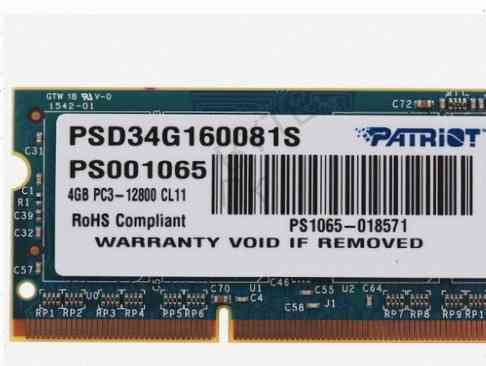 Оперативная Память Sodimm Patriot Signature [psd34g160081s] 4 гб - арт:7973 Макеевка