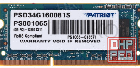 Оперативная Память Sodimm Patriot Signature [psd34g160081s] 4 гб - арт:7973 Макеевка - изображение 1