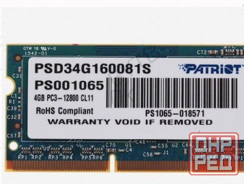 Оперативная Память Sodimm Patriot Signature [psd34g160081s] 4 гб - арт:7973 Макеевка - изображение 2