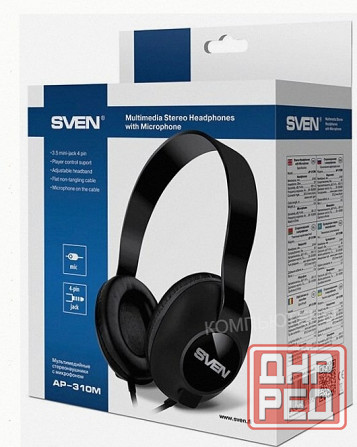 Наушники Sven ap-310m, Black - арт:5669 Макеевка - изображение 1