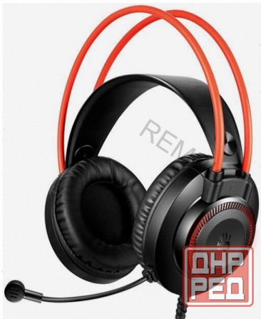 Наушники с Микрофоном a4tech Bloody g200 Aux3.5-4pin +usb Черно Красные - арт:8160 Макеевка - изображение 1
