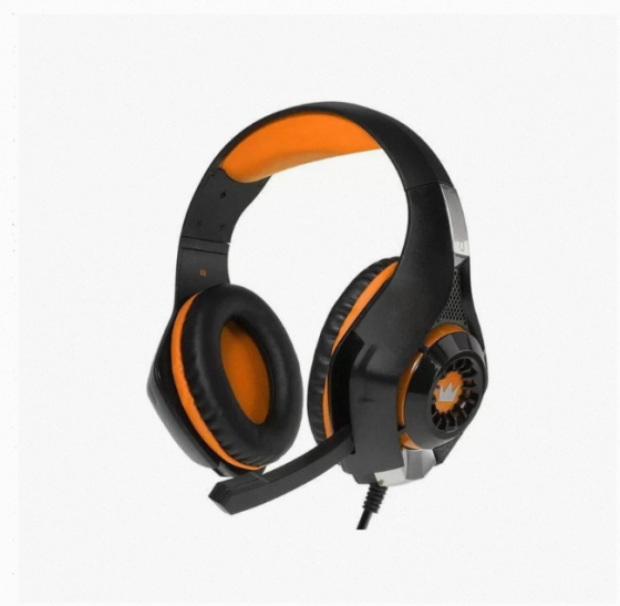 Наушники Crown Cmgh-101t, Игровые, Полноразмерные, Микрофон, 3.5 мм, 2.1 м, чёрно-оранжев - арт:8944 Макеевка
